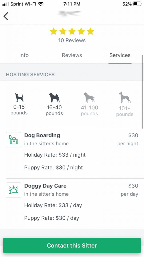Rover app prices