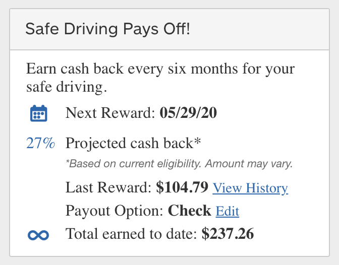 Casback from Allstate Drivewise