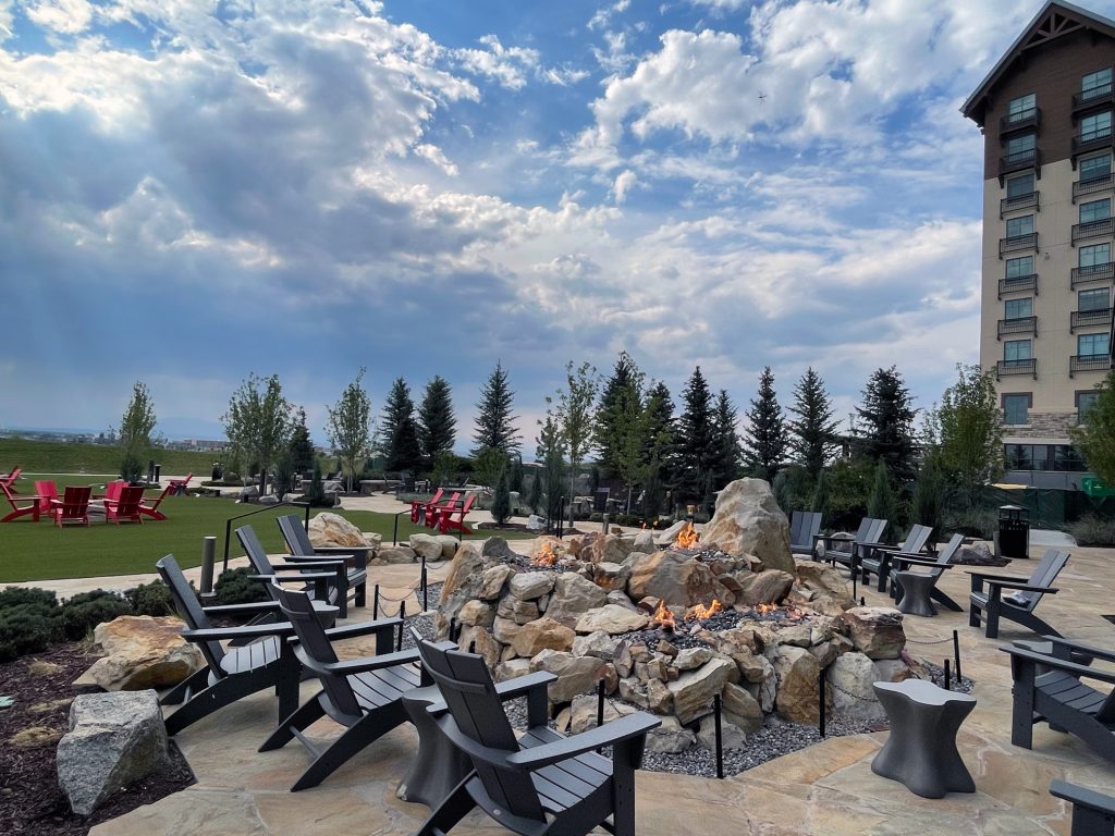 Outdoor fire put area at Gaylord Rockies