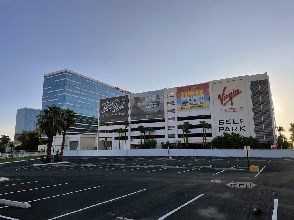 Self parking garage at Virgin Hotels Las Vegas