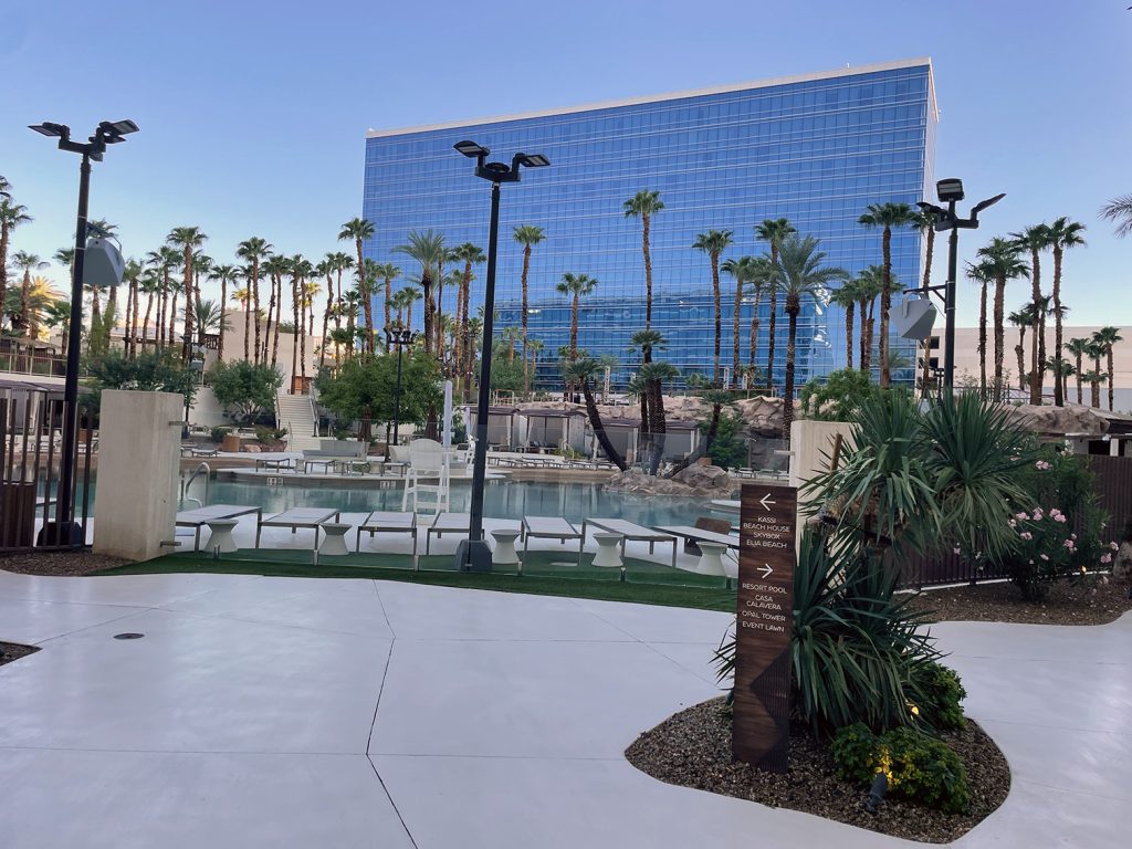 Resort pool area at Virgin Hotels Las Vegas