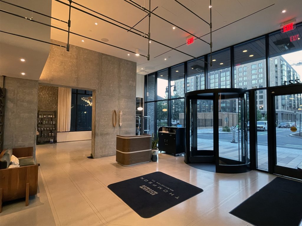 Thompson Hyatt DC entrance and front desk