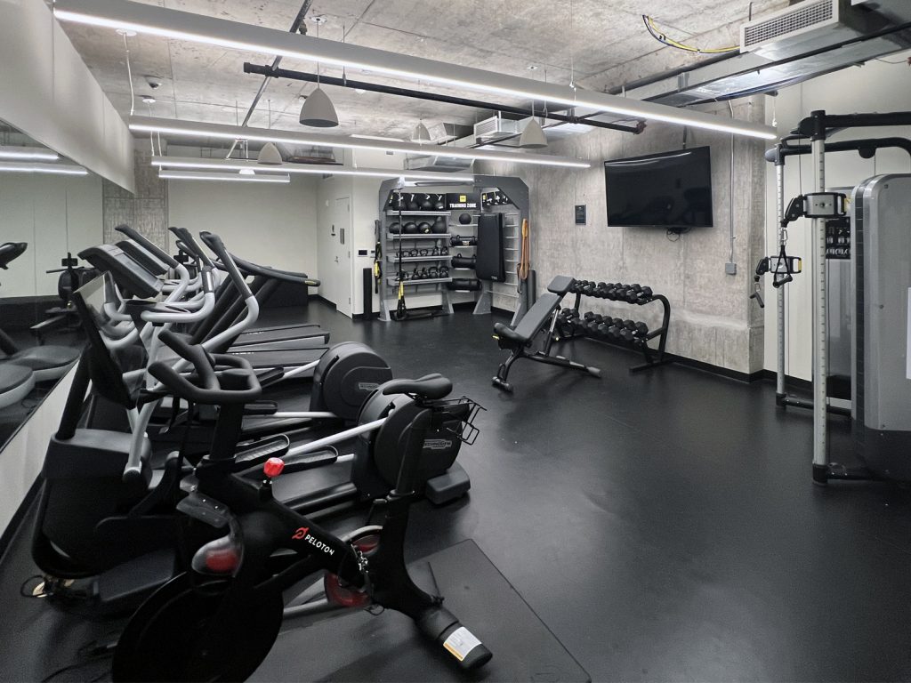 Basement gym at Thompson Hyatt DC