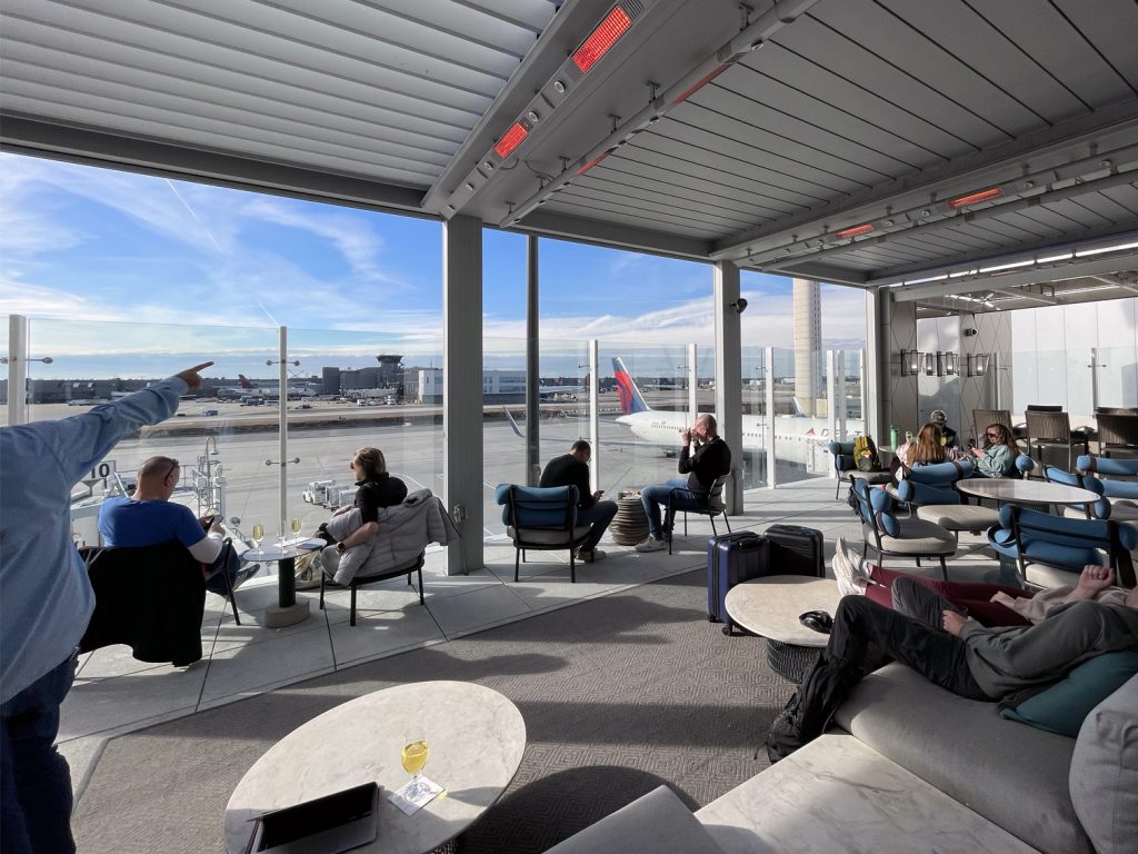 Delta Sky Deck outdoor viewing area in Atlanta