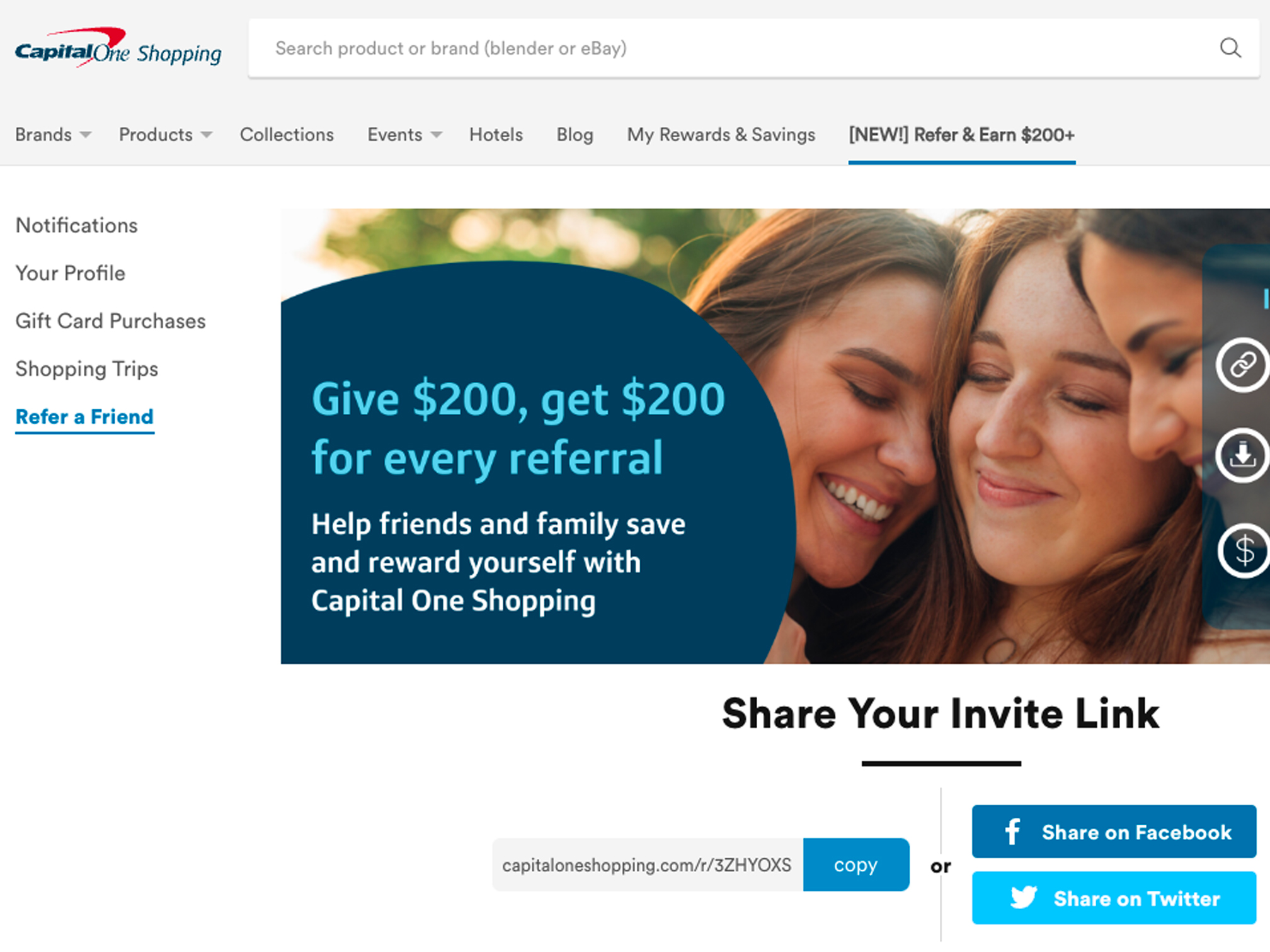 Limited time $200 offer for Capital One Shopping