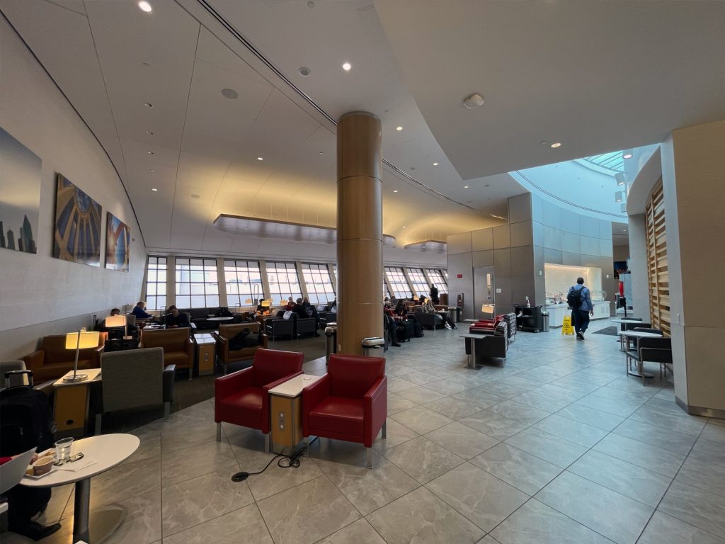 Seating area in Terminal A Admirals Club Dallas