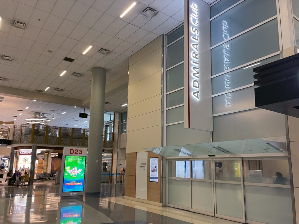 Entrance to Terminal D Admirals Club at DFW