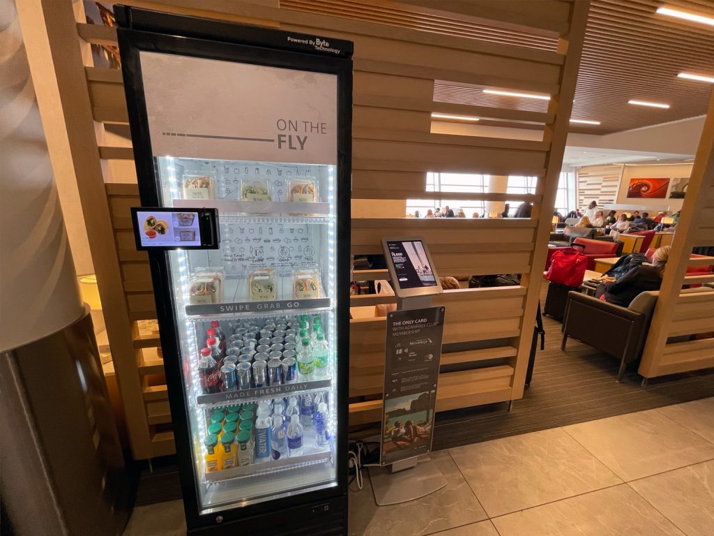 Grab and go food options at DFW Terminal D Admirals Club