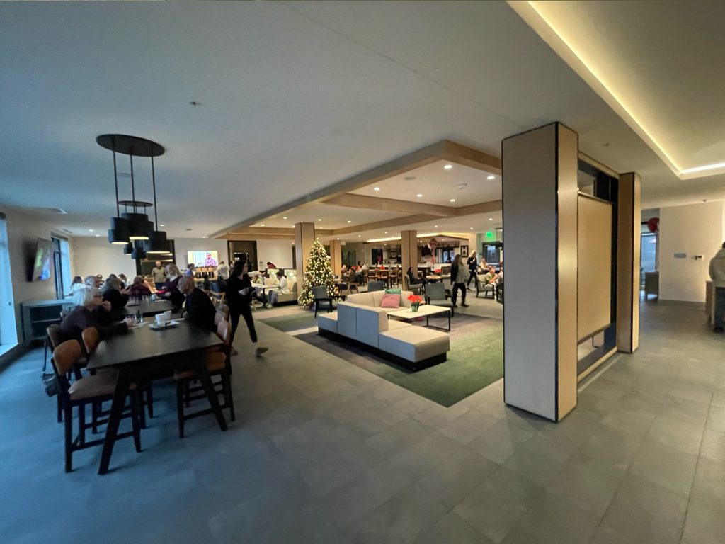 Lobby and breakfast area at Hyatt House OSU Columbus