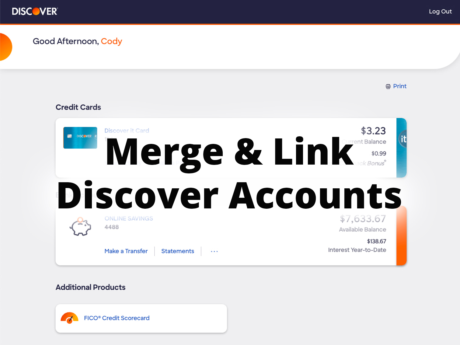 How To Merge and Link Discover Accounts