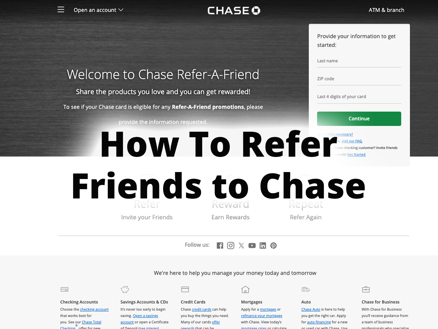 How To Refer Friends to Chase