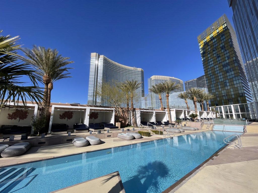 Outdoor pool at Waldorf Astoria Las Vegas