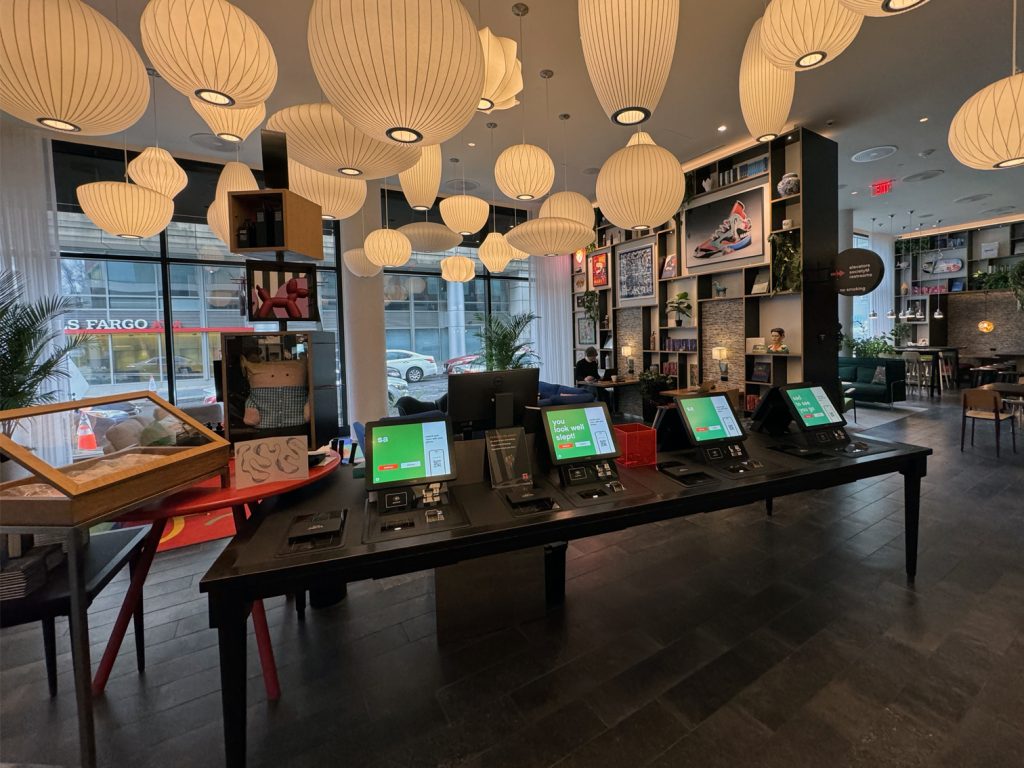 Check in area at citizenM DC NoMa